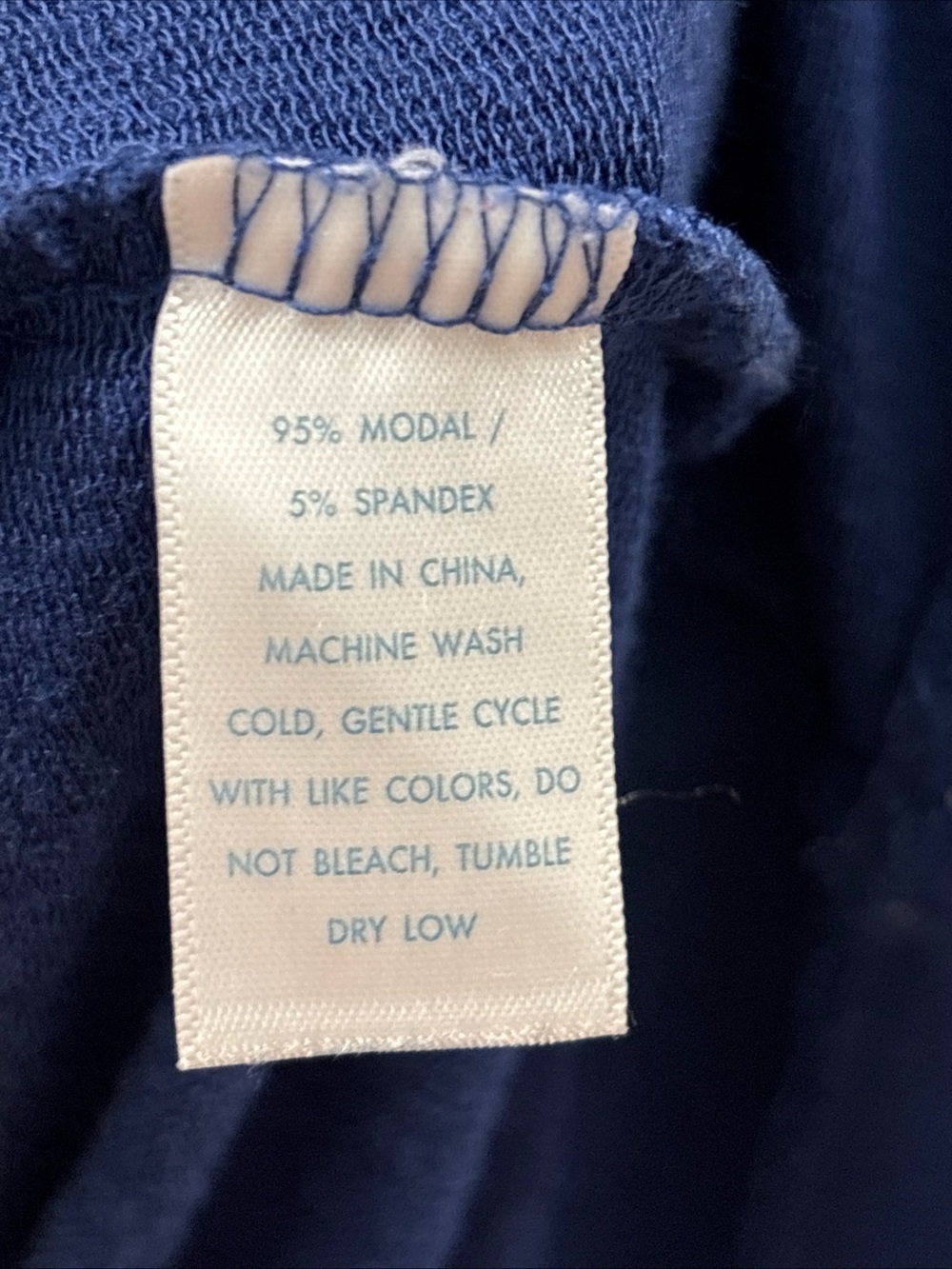 Lake DreamModal Relax Long Sleeve French Terry Lounge Pajama Shirt Size L Blue - Picture 3 of 7